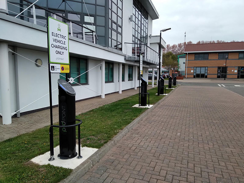 We installed electric car chargers in the car park of the Business Innovation Centre in Sunderland Image 0