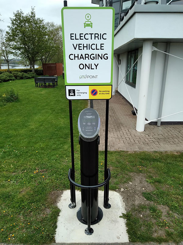 We installed electric car chargers in the car park of the Business Innovation Centre in Sunderland Image 2