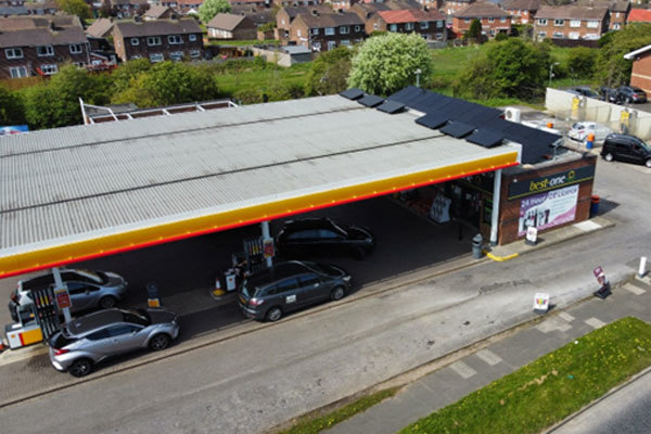 Solar PV & Battery Storage Installation at Boldon Petrol Station