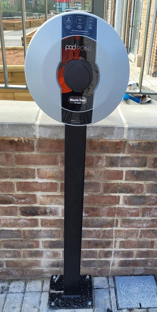 Electric vehicle charging point installation at Lower Steenberg’s Yard, Newcastle Image 1